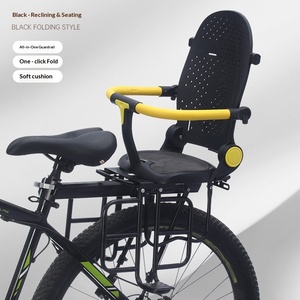 Siège enfant pour vélo, siège de sécurité pour vélo électrique monté à l'arrière, siège enfant pliable à une touche pour VTT, protection complète - Product Image 1