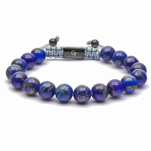 Hochwertige 10MM Herren Naturstein Perle Tiger Auge Stein Lapislazuli hand gewebte Herren modische Charm Armband Geschenk - Product Image 2