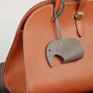 Lovely PU Leather Elephant Bag Charm Cute Animal Pendant Keyring Backpack Decoration Fashion Business Portable Embossed <b>Keychain</b> - Product Image 3
