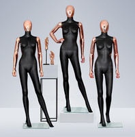 Nouveau design 2024, mannequin féminin en or rose chromé, grande taille, mannequin féminin en plaqué, mannequin pour la vente