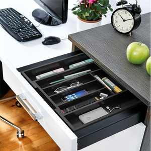 Bamboo and wood divider black retractable knife <b>box</b> <b>drawer</b> knife organizer and <b>storage</b> <b>box</b> multi-functional knife <b>storage</b> <b>box</b> - Product Image 2