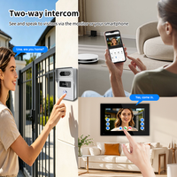 Système de sonnette vidéo intelligente 4 fils avec interphone, audio bidirectionnel, vision nocturne, alerte de mouvement et cadre photo numérique pour la maison