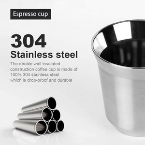 Custom logo 80ml 160 ml 250 ml Thermal Cup Coffee Mug 304 Stainless Steel <b>Double</b> <b>Wall</b> Capsule Italy Espresso Coffee Cup - Product Image 4