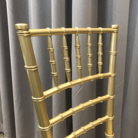 Chaise Chiavari en résine dorée empilable de haute qualité pour événements et mariages, prix d'usine, vente en gros