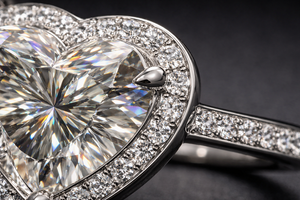 Anillo de platino con diamantes cultivados en laboratorio de lujo para mujer, joyería fina elegante, regalo de compromiso, boda, aniversario, con acabado premium - Product Image 4