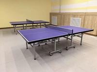 Table de tennis de table pliable en MDF de 18 mm pour l'intérieur et l'extérieur, table de ping-pong durable facile à assembler avec filet