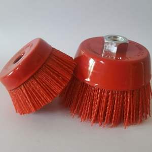 Esaputti Fabricante Mayorista Industrial DIY OEM Cepillo Abrasivo de Copa para Limpieza y Pulido con Cerdas de Nylon/Acero Rojas/Amarillas PP - Product Image 1