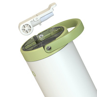 Gobelet isotherme portable en acier inoxydable de 32 oz avec paille rabattable, logo personnalisé, isolation sous vide, anti-fuite et poignée