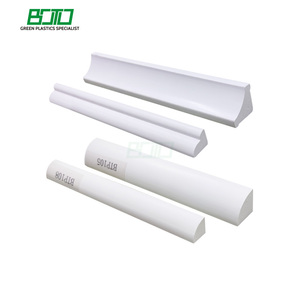 Moulures <span class=keywords><strong>PVC</strong></span> blanches 1/2" et 3/4" pour bâtiments modernes, profilés <span class=keywords><strong>PVC</strong></span> 3/4" durables et écologiques - Product Image 1