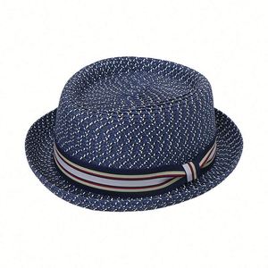 หมวกฟางหลากสีขายดี หมวกปอร์คพายทรงมงกุฎ หมวกเฟโดร่าฤดูร้อน - Product Image 3