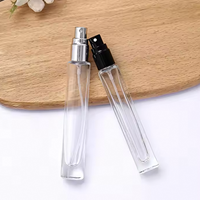 Fond épais Vintage 10ml 15ml Mini Rond Carré Clair Bouteilles De Parfum Rechargeables 10ml Échantillon De Qualité Verre Décantations De Parfum