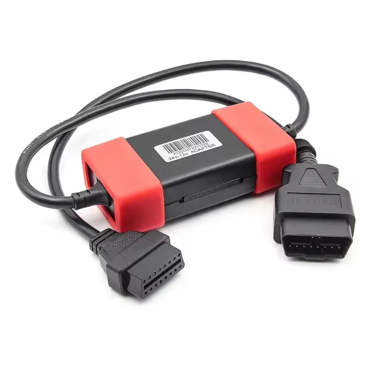 Rot 24 V zu 12 V Schwerlast-Lkw Diesel-Adapter Konverter OBD Diagnos-Verlängerungskabel für Start Easydiag OBD2 Scanner