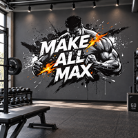 Papier peint mural personnalisé pour salle de sport, art figuratif classique, grande taille, décoration murale pour studio de fitness, impression personnalisée OEM