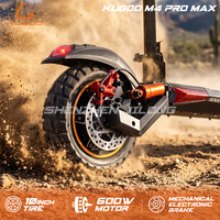 Trottinette électrique KUGOO M4 PRO MAX pour adultes, tout-terrain, avec siège, moteur 600W, autonomie 60KM, vitesse 49KM/H, suspension double amortisseur