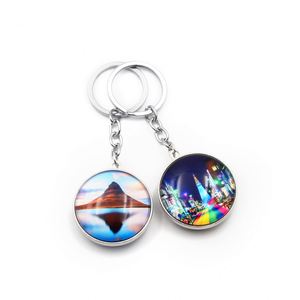 China Supplier Wholesale Shape Souvenir <b>Custom</b> Made Enamel Round Shapesd Metal <b>Keychain</b> - Product Image 5