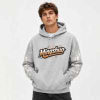 Sweat-shirt à capuche unisexe personnalisé avec logo ODM/OEM, en maille, décontracté, printemps, polyester/coton, anti-plis, manches longues