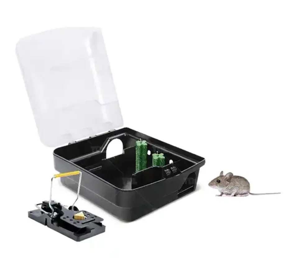 Kotak umpan tikus PP lapisan lem otomatis profesional pengendali tikus hama stasiun perangkap tikus aman efektif perangkap tikus