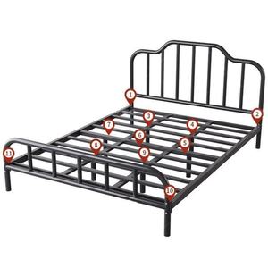 Fabrication Cadre de remplacement 140x200 cm Queen Size Hotel Home Strong Rose Gold <span class=keywords><strong>Metal</strong></span> Bed Frame - Product Image 5