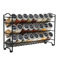Le meilleur support à épices en métal à 3 niveaux pour cuisine, présentoir autoportant pour pots à épices en métal