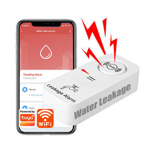 TY-WI-10 Tuya WiFi Détecteur d'alarme de fuite d'eau pour usage domestique, moniteur de fuite d'eau domestique 90 dB, dispositif d'alerte de drainage - Product Image 1