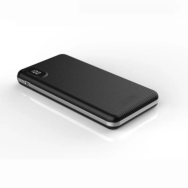 Banco de potência portátil Slim 10000mAh e 20000mAh mais vendido, carregamento rápido para celular OEM PowerBank com bateria tipo C com display