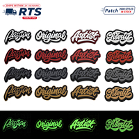 Badge moral en PVC 3D en caoutchouc, motif graffiti créatif avec lettres anglaises, prêt à être expédié, idéal pour les gilets tactiques et les sacs à dos