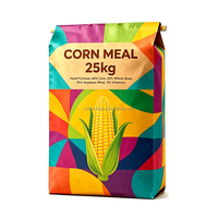 Sac à fond carré en papier kraft multicouche biodégradable et recyclable, en amidon de maïs, 10 kg, 25 kg, impression de logo de marque, qualité alimentaire