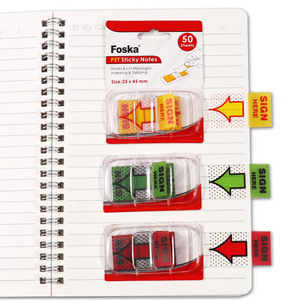 Foska – Nouveaux autocollants adhésifs rouges, jaunes et verts pour marquage de documents, livres, classement de bureau et fournitures de notaire - Product Image 6