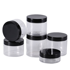 Factory Sale 85mm 150ml 250ml 280ml 350ml 400ml 500ml 600ml 700ml 1000ml <b>Cookie</b> Snack Food <b>Jar</b> With Lid Clear PET Food <b>Jar</b> - Product Image 1