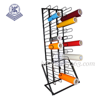 Support de Rangement pour Rouleaux de Vinyle Métallique en Gros d'Usine, Présentoir sur Pied Personnalisé pour Magasin de Détail