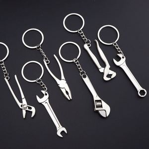Factory Wholesale Mini Wrench <b>Key</b> <b>Chain</b> Practical Metal Hammer Pliers Blank Metal Custom Square Sublimation Zinc Alloy Keychain - Product Image 3