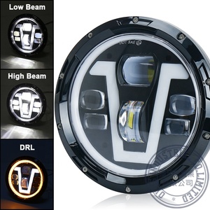 OVOVS lampe frontale <span class=keywords><strong>Super</strong></span> lumineuse avec clignotant DRL de Type V 50W 7 pouces phare Led pour HONDA <span class=keywords><strong>Hornet</strong></span> 250 600 900 - Product Image 3