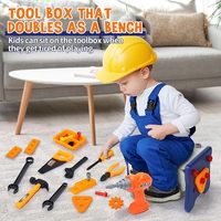 Ensemble d'outils pour enfants établi 41 pièces avec perceuse électrique, capuchon d'ingénierie, ensemble de jeu éducatif Montessori STEM, cadeau pour les tout-petits