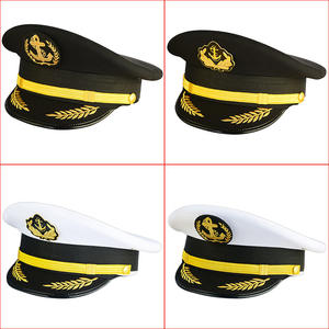 해군 대위 세일러 세일러 화이트 빅 캡 보안 속성 컨시어지 빅 브림 모자 - Product Image 2