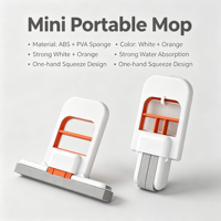 Serpillère mini mains libres portable, serpillère de nettoyage compacte multifonctionnelle pour comptoir de cuisine, bureau, vente en gros