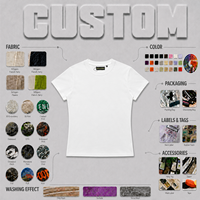 Camiseta personalizada de corte ajustado, estilo americano, color sólido, 300g, marca de moda urbana