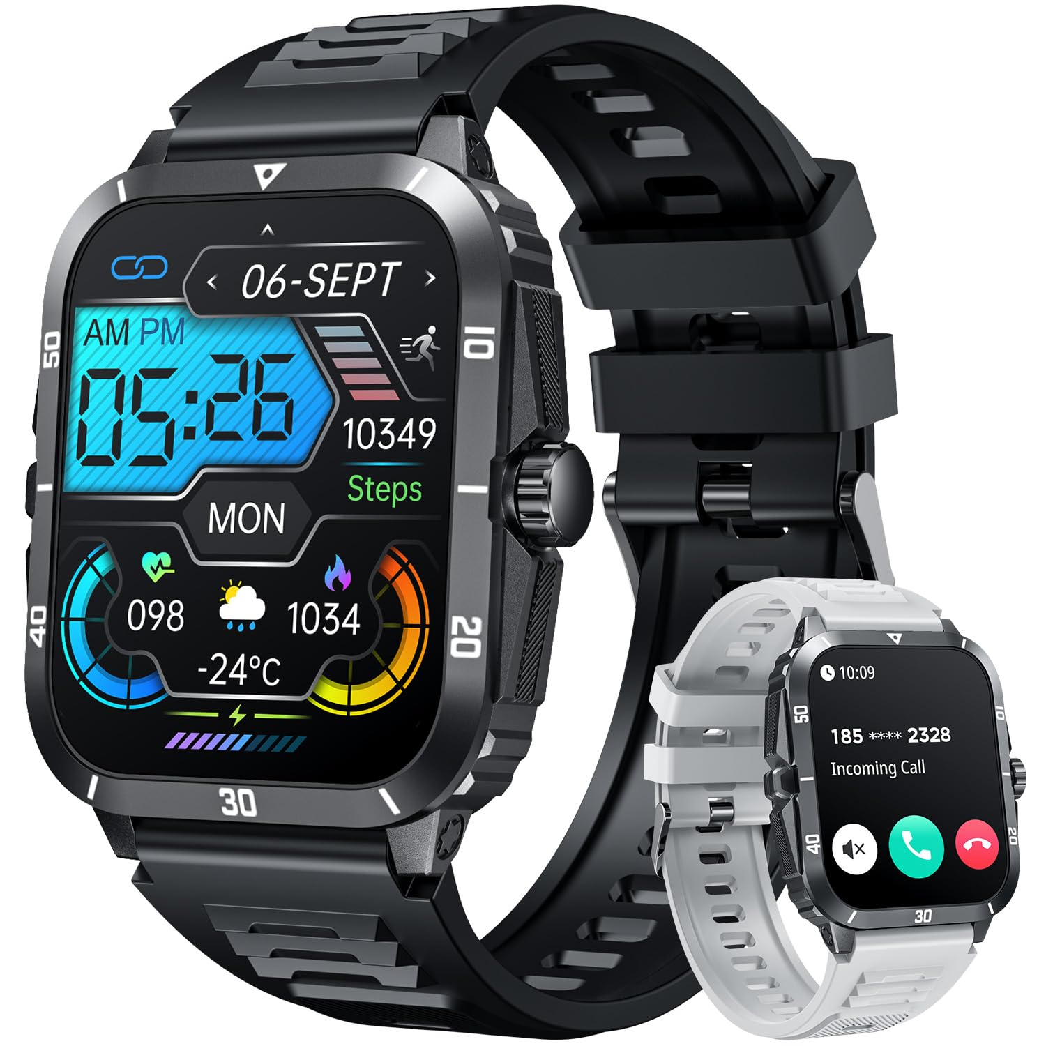 Smart Wrist Watch with Call Answer  Outdoor Sport