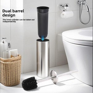 <strong>Chrome</strong> Gold Rose Stainless Steel 304 <strong>Toilet</strong> <strong>Brush</strong> with Base Wall-Mountable Cylindrical <strong>Toilet</strong> <strong>Brush</strong> - Product Image 3