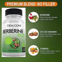 Complément alimentaire 120 Veggie Berberine Plus pour le soutien immunitaire et la santé métabolique, capsules de berbérine HCL à absorption élevée, non-OGM