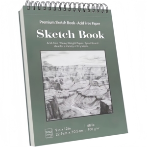 Carnet <span class=keywords><strong>de</strong></span> croquis à spirale pour artistes, 9x12 pouces, 100 feuilles, <span class=keywords><strong>papier</strong></span> à <span class=keywords><strong>dessin</strong></span> épais sans acide pour la création <span class=keywords><strong>de</strong></span> croquis à sec - Product Image 3