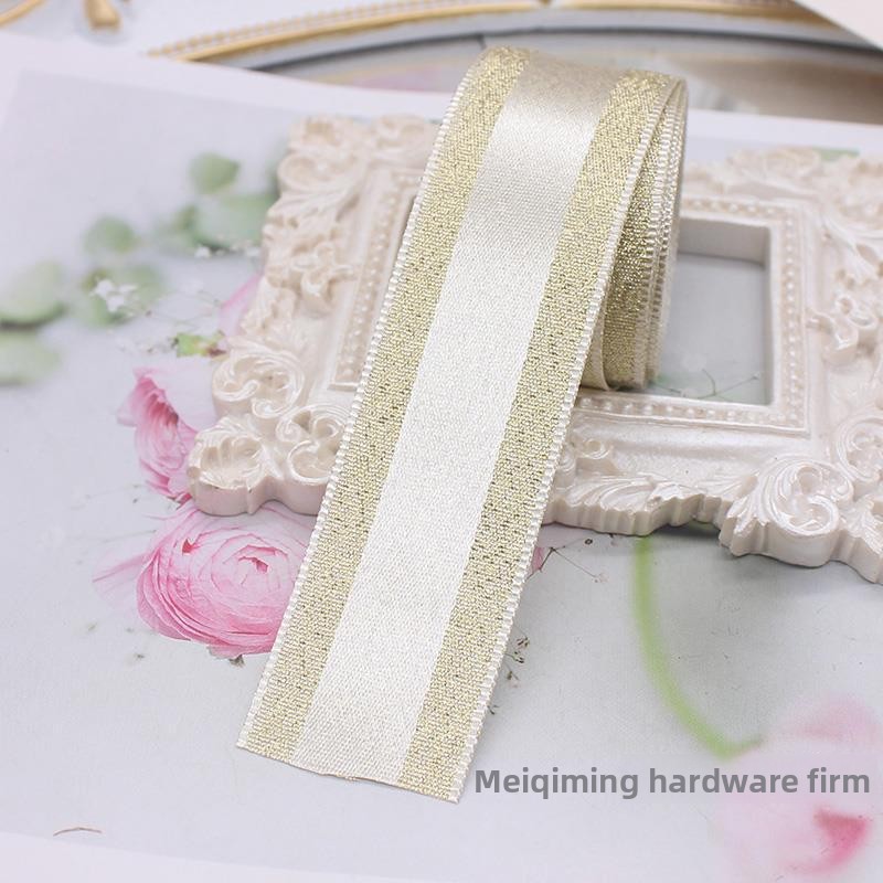 2.5cm Handmade Wide Decorative Satin Ribbon for Gift Wrapping Elegant and Durable Printed Ribbon