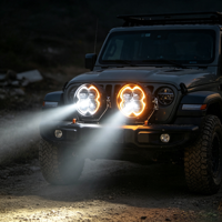 Phare LED universel de 5 pouces, 12V, éclairage de conduite pour véhicule tout-terrain, 4x4, éclairage antibrouillard pour UTV, camion, tracteur