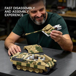 Kit de construction militaire à l'échelle 1:35 du chasseur de chars <span class=keywords><strong>allemand</strong></span> Jagdpanther Panther 131 de la Seconde Guerre mondiale TK8005 pour les amateurs adultes - Product Image 3