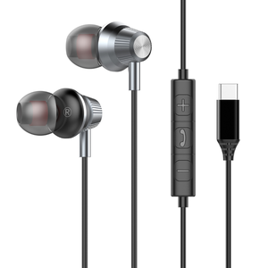 <span class=keywords><strong>Casque</strong></span> audio filaire en métal durable, câble anti-emmêlement avec microphone pour Vlogging et TikTok – Vente en gros usine - Product Image 1