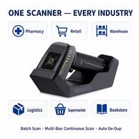 Lecteur de codes-barres sans fil portable MC-1303, scanner de codes 1D 2D QR, compatible USB Plug and Play multi-OS, lecteur de codes-barres Bluetooth