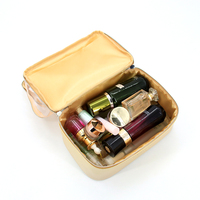 Sac de maquillage pour femmes et filles à deux couches, imperméable, portable, pour les voyages, sac cosmétique transparent d'été avec logo personnalisé