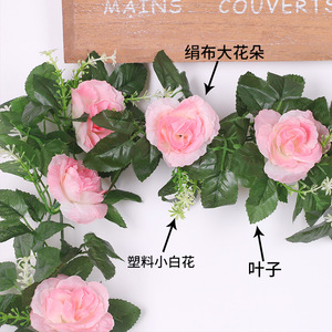 Guirlandes de roses artificielles Pioneer, 10 têtes, fleurs en soie résistantes aux intempéries, pour décoration intérieure de mariage - Product Image 3
