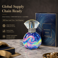 Flacon pulvérisateur de parfum en verre mat personnalisable à motif tourbillon arc-en-ciel avec sérigraphie, flacons rechargeables