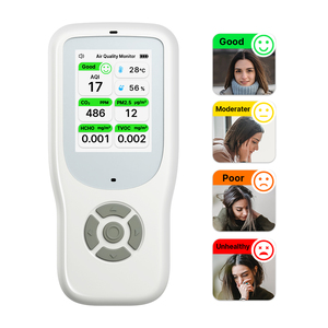 Moniteur de qualité de l'air multifonctionnel portable 9-en-1 pour l'extérieur, CO2, PM2.5, TVOC, HCHO, température, humidité avec support Ggele HAQ66 - Product Image 6