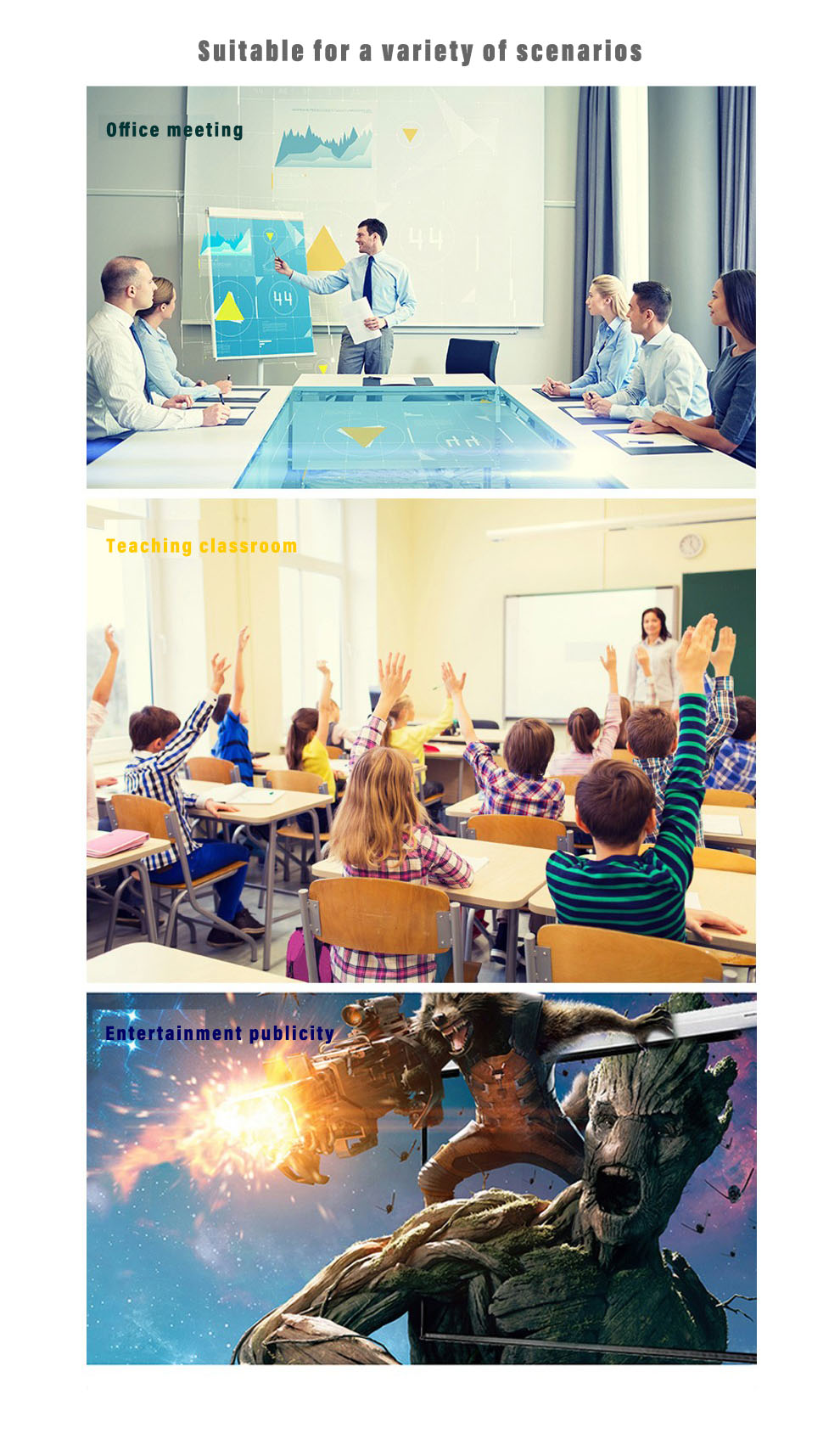 [YIDAHAI DS3200]3200 ANSI lumens short throw Lamp+DLP professional for education and conference meeting beamer projector